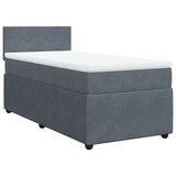 thumbnail of vidaXL Boxspringbett mit Matratze Dunkelgrau 80x200 cm Samt