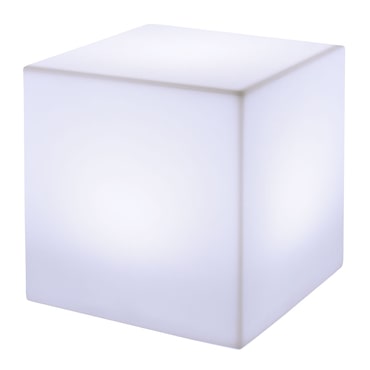 Cubo Luminoso da Giardino Made in Italy | Cube Lampada da Giardino in Resina a LED Luce Fredda | Luce a LED da Giardino Quadrata da Esterno-Interno