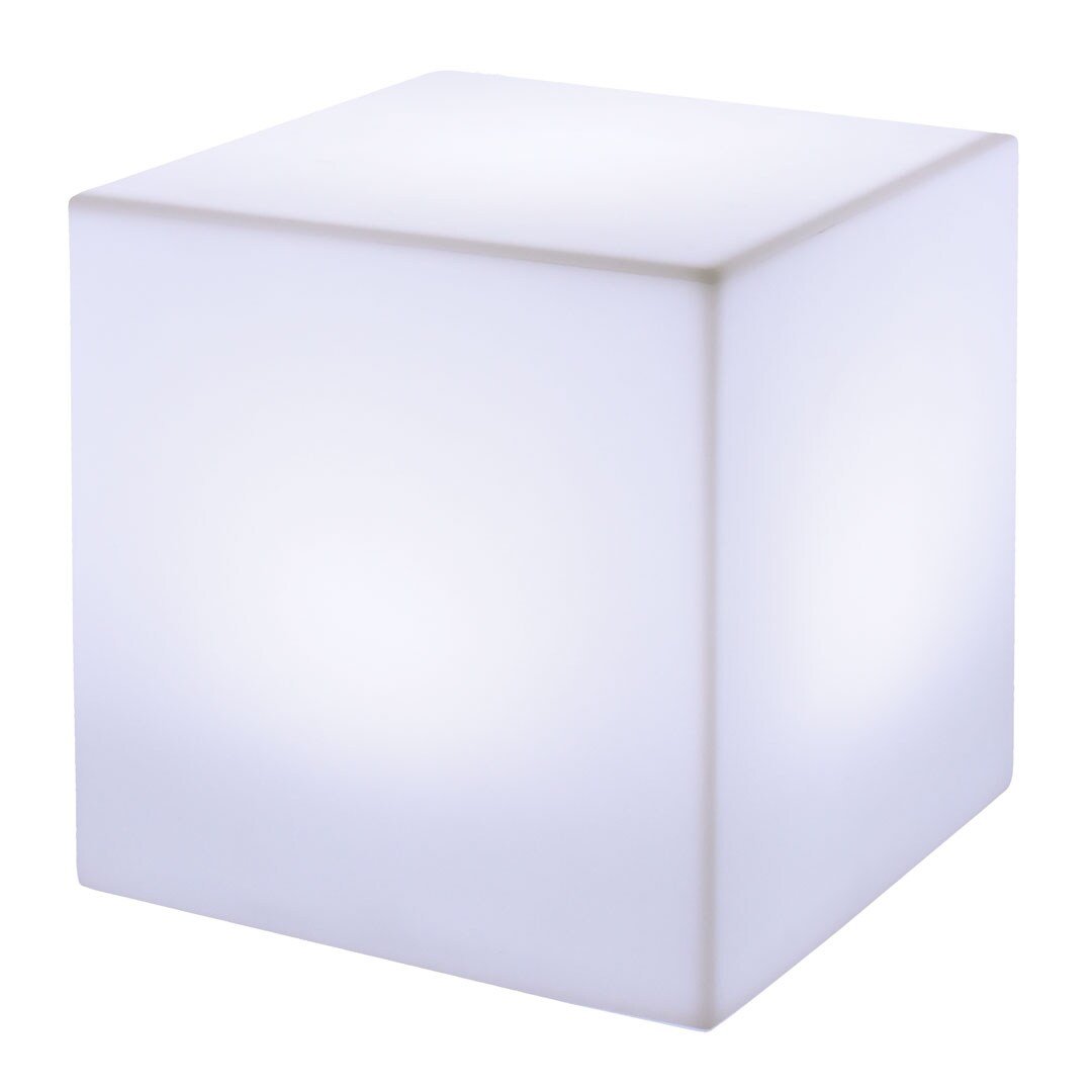 Cubo Luminoso da Giardino Made in Italy | Cube Lampada da Giardino in Resina a LED Luce Fredda | Luce a LED da Giardino Quadrata da Esterno-Interno