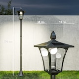 thumbnail of Outsunny Candeeiro Solar para Jardim com Painel Solar Acendimento Automático e Estrutura de Aço Inoxidável 18x18x160 cm Preto