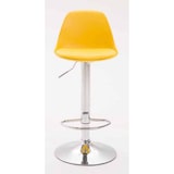 thumbnail of Conjunto de 2 bancos de bar em plástico Kiel cromo/amarelo