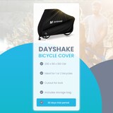 thumbnail of Dayshake Fahrradabdeckung für 1/2 Fahrräder - Luxus Fahrradabdeckung - Wasserdichtes 210D Polyester Schwarz - Inklusive Aufbewahrungstasche