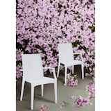 thumbnail of Poltrona Rattan Bistrot  antracite , prodotta con materiale riciclato Greenpol,  impilabile. Marchio Grandsoleil.  57x53x87
