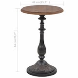 thumbnail of Table d'appoint Bois de sapin massif 40 x 64 cm Marron Modèle Sirius Design