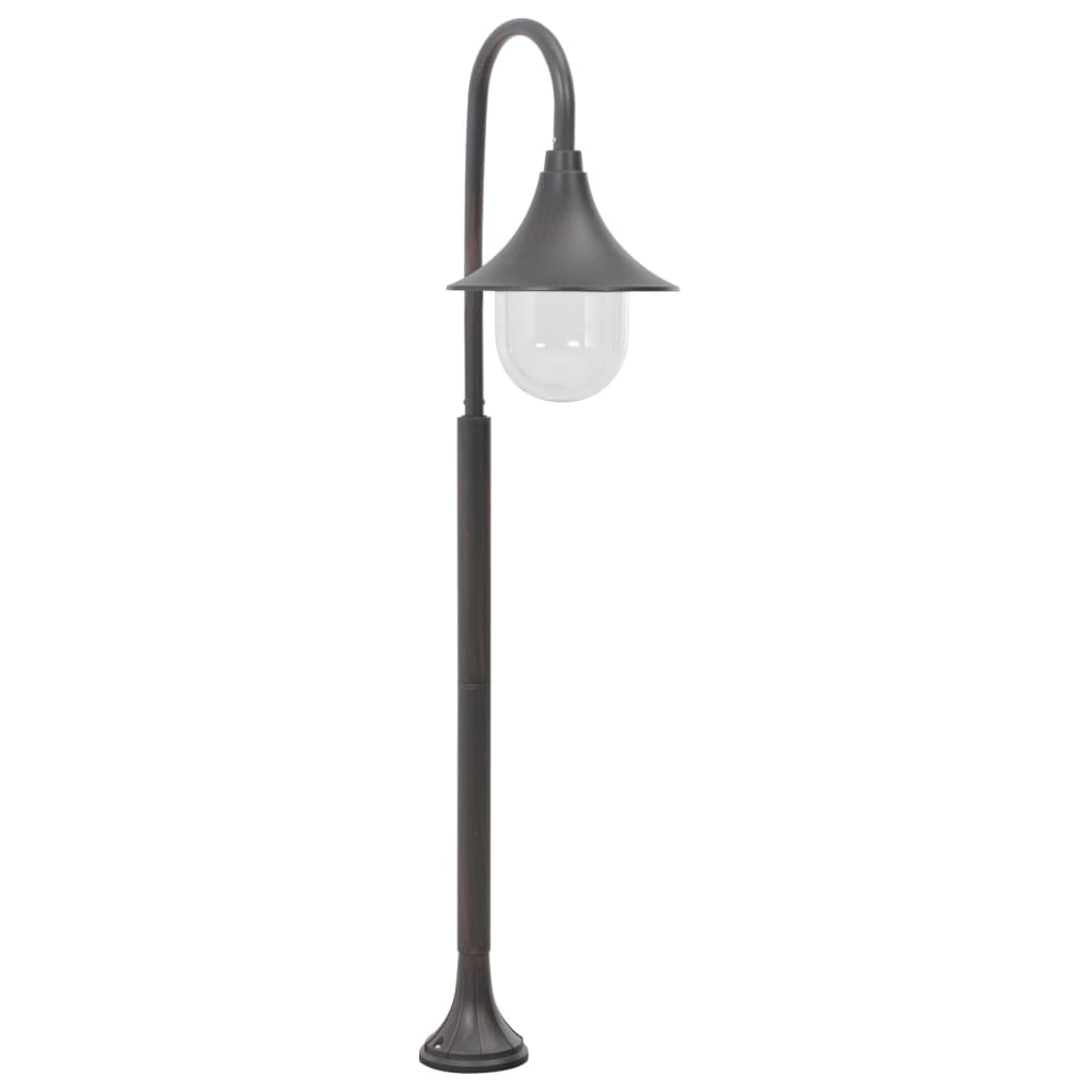 Helloshop26 - Lampada da terra da giardino E27 120 cm alluminio marrone bronzo 02_0042536