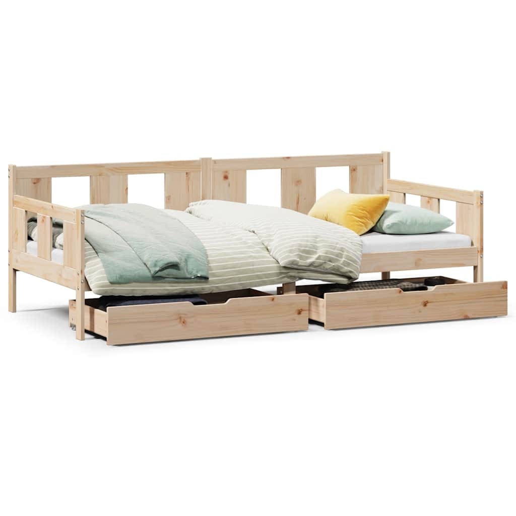vidaXL Tagesbett mit Schubladen 90x190 cm Massivholz Kiefer