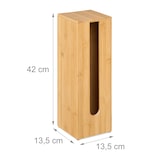 thumbnail of Relaxdays Toilettenpapier Aufbewahrung Bambus, für 4 Rollen, Toilettenpapierbehälter stehend, HBT 42x13,5x13,5 cm, natur