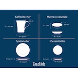 thumbnail of CreaTable Celadon Beige Kombiservice 16-tlg Steinzeug