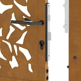 thumbnail of vidaXL Poort met bladontwerp 105x205 cm weervast staal