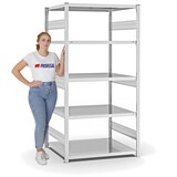 thumbnail of PROREGAL Fachbodenregal Stecksystem | Grundregal | HxBxT 200x100x80cm | 5 Ebenen | Fachlast 330 kg | Beidseitig nutzbar | Lichtgrau