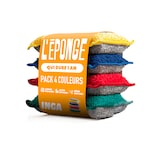 thumbnail of Pack 4 éponges grattantes lavables de 4 couleurs