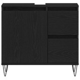 thumbnail of vidaXL Wastafelmeubel Zwart Eiken 65 x 33 x 60 cm Bewerkt hout