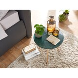 thumbnail of Beistelltisch Echter Marmor Grün 38x38x44cm Anstelltisch Metall Gold, Kleiner Dreibein Sofatisch Rund, Wohnzimmertisch Couch Modern, Couchtisch