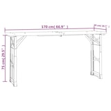 thumbnail of vidaXL Biertafel inklapbaar 170x50x75/105 cm massief vurenhout