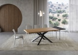 thumbnail of Ausziehbarer Tisch 90x180/280 cm Versalux entrindete Eiche mit anthrazitfarbenen Beinen