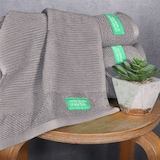 thumbnail of Benetton Conjunto de toalhas de banho 3Pcs (30X50+50X90+70X140Cm) 450 Gsm 100% Algodão Grey House Benetton