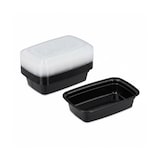 thumbnail of Relaxdays Meal Prep Boxen, 10er Set, 1 Fach, 1000 ml, mikrowellengeeignet, auslaufsicher, Food-Box, Kunststoff, schwarz