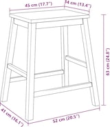 thumbnail of vidaXL Barstühle 2 Stk. Massivholz Gummibaum