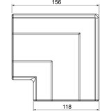 thumbnail of OBO Bettermann Flachwinkel GK-FH53100AL 6113094