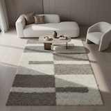 thumbnail of Teppich Hochflor Langflor Karo Kuschelig Waschbar Strapazierfähig Wohnzimmer Schlafzimmer Beige 120x170 cm – WATZMANN von Kadima Design