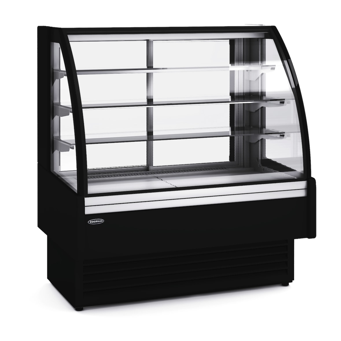 DOCRILUC Vitrine Refrigeree 3 Etageres Vitre Courbe - 2 P. Coulissantes Vitrees +2+8 - 950X730X1379 230/1/50Hz VV-6-9-C