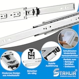 thumbnail of Schubladenschienen 6 STÜCK VOLLAUSZUG Rollenauszug Teleskopschiene Schubladenauszug H 45 L 750 mm