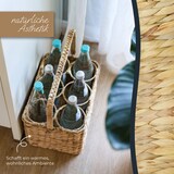 thumbnail of HMF Flaschenträger für 6 Flaschen, Flaschenkorb geflochten aus nachhaltiger Wasserhyazinthe, 32 x 22 x 18 cm