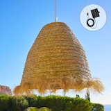 thumbnail of Lumisky Lámpara colgante solar ANAFI BIG, 100 cm de diámetro, 5 m de longitud Hierbas marinas Beige