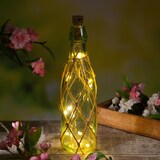 thumbnail of LED Dekoflasche mit Lichterkette Juteseil Leuchtflasche H: 28cm hellgrün