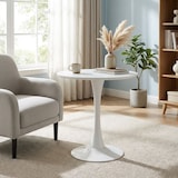 thumbnail of Tavolo Tondo Moderno Diametro 60 cm Altezza 73 cm Mobile Cucina Salotto - bianco