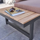 thumbnail of Salon de jardin bas 6 places en aluminium et bois taupe