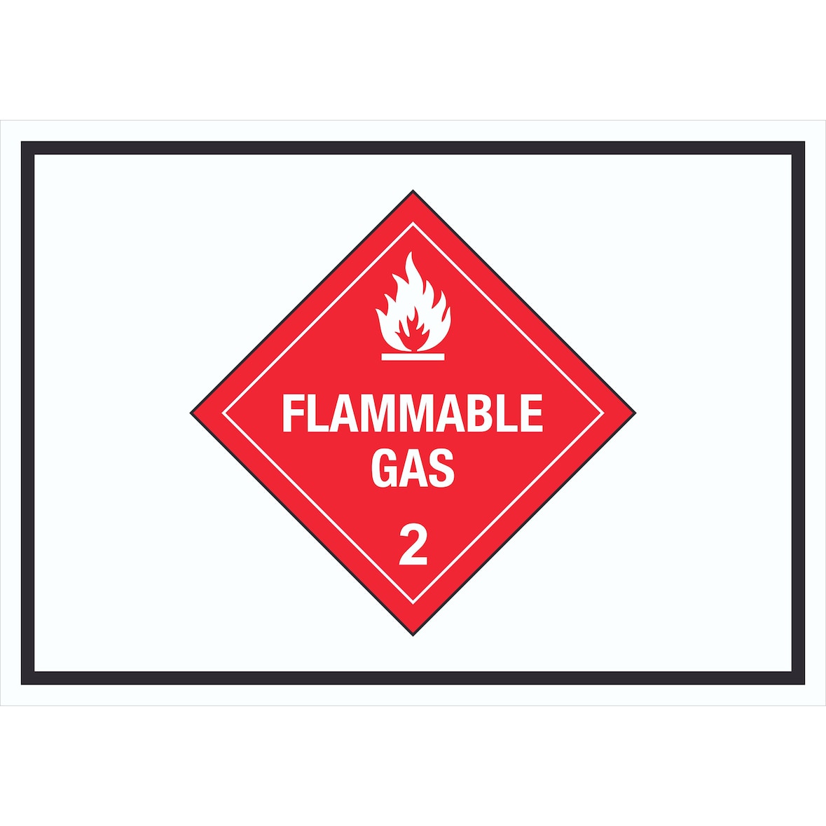 Schild Entzündliche Gase Symbol Flammable Gas Flamme A2 (420x594mm)