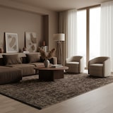 thumbnail of Teppich Kurzflor Uni Modern Waschbar Esszimmer Flur OEKO-TEX Braun 160x230 cm Schadstoffgeprüft Gekettelt – TITLIS von Kadima Design