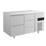 thumbnail of Gastro Edelstahl Kühltisch Umluft 2/3 Schubladen 1400x700x850mm -2/+8°C 281l