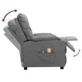 thumbnail of vidaXL Massagesessel Elektrisch Grau Kunstleder