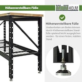 thumbnail of Werkbank höhenverstellbar 500 Kg 153x62x99 cm Hartholzplatte Werktisch Arbeitstisch Werkstatttisch