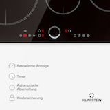 thumbnail of Delicatessa 80 Einbaukochfeld Induktion 3 Zonen 7400W Glaskeramik Schwarzes Glas