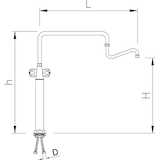 thumbnail of Torneira de coluna giratória com manípulo isolante Fabricante: Fricosmos. Nº de ref.: 463229
