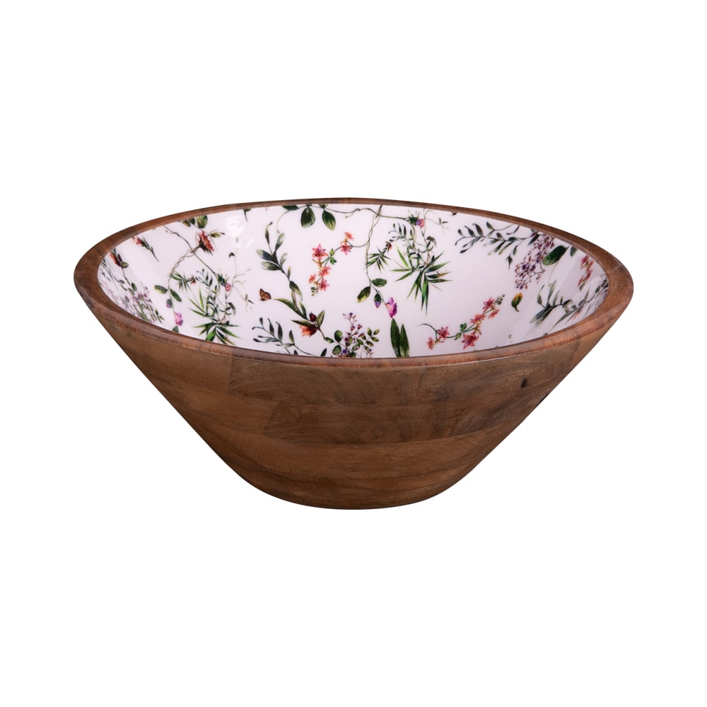 Saladier Champêtre en manguier 30 cm -  Vert Rond Bois De Manguier Table Passion 30.00x30.00 cm