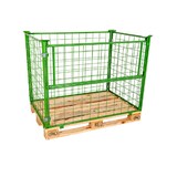 thumbnail of Gitteraufsatzrahmen lackiert, Nutzhöhe 1.200 mm, 100 x 100 mm Drahtmaschung, 800 x 1.200 x 1.200 mm, 800 kg, Maigrün