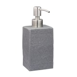 thumbnail of Relaxdays Seifenspender, 200 ml, nachfüllbar, Bad, WC, Küche, Flüssigseifenspender, Polyresin, Edelstahlpumpe, grau