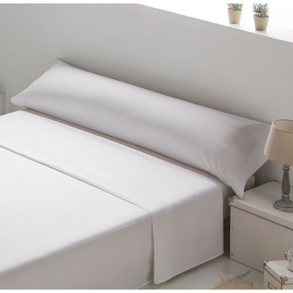 Hosteline Sábana Funda almohada Iris 100% 45x75 Cm PACK 2 (para almohada de 150 cm)