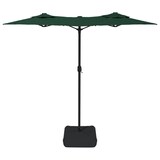 thumbnail of vidaXL Parasol dubbel met LED's 316x240 cm groen