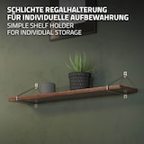 thumbnail of 2er Set Regalhalter Regalwinkel Regalträger Wandkonsole Konsole Metall Halter Silber