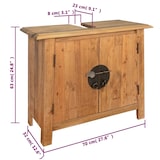 thumbnail of vidaXL Badezimmer-Unterschrank Massivholz Kiefer 70x32x63 cm