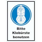 thumbnail of Bitte Klobürste benutzen Schild A1 (594x841mm)
