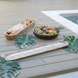thumbnail of Plateau décoratif long rectangulaire en bois 100x9x2.5cm