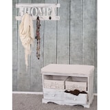 thumbnail of Armadio con panca cassettiera con 2 cestini 42x62x33cm, look shabby, vintage ~ bianco