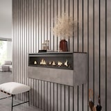 thumbnail of Caminetto elettrico LED, Effetto Fiamma Realistico, 102x45x35cm, 1 apertura, 1 porta, Camino elettrico, Sospeso, da appendere, colore Cemento _ 79_4