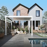 thumbnail of Weide Classic | Pergola Aluminium freistehend | 3 x 3,6 M | Lamellendach weiß